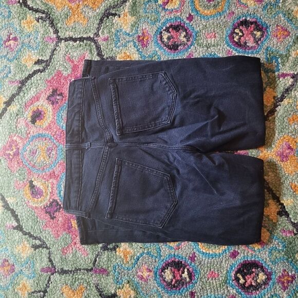 Old Navy OG Straight Marilyn Knee Rip Jeans Black Women's 2 - Picture 2 of 7